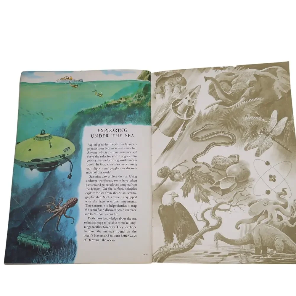 Golden Books Exploring Earth Book Oceanography 1973 Vintage Childrens Book